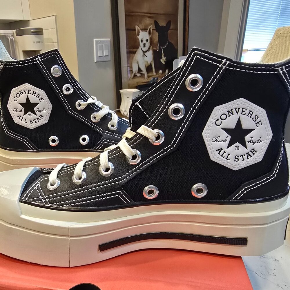 Converse Chuck 70 De Luxe Squared 'Black' - A06435C Womens Size 7 Shoes NEW